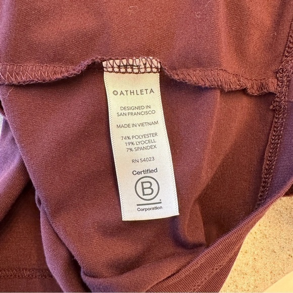 Athleta Maroon Long Sleeve Oversize Top Size M - Picture 5 of 5